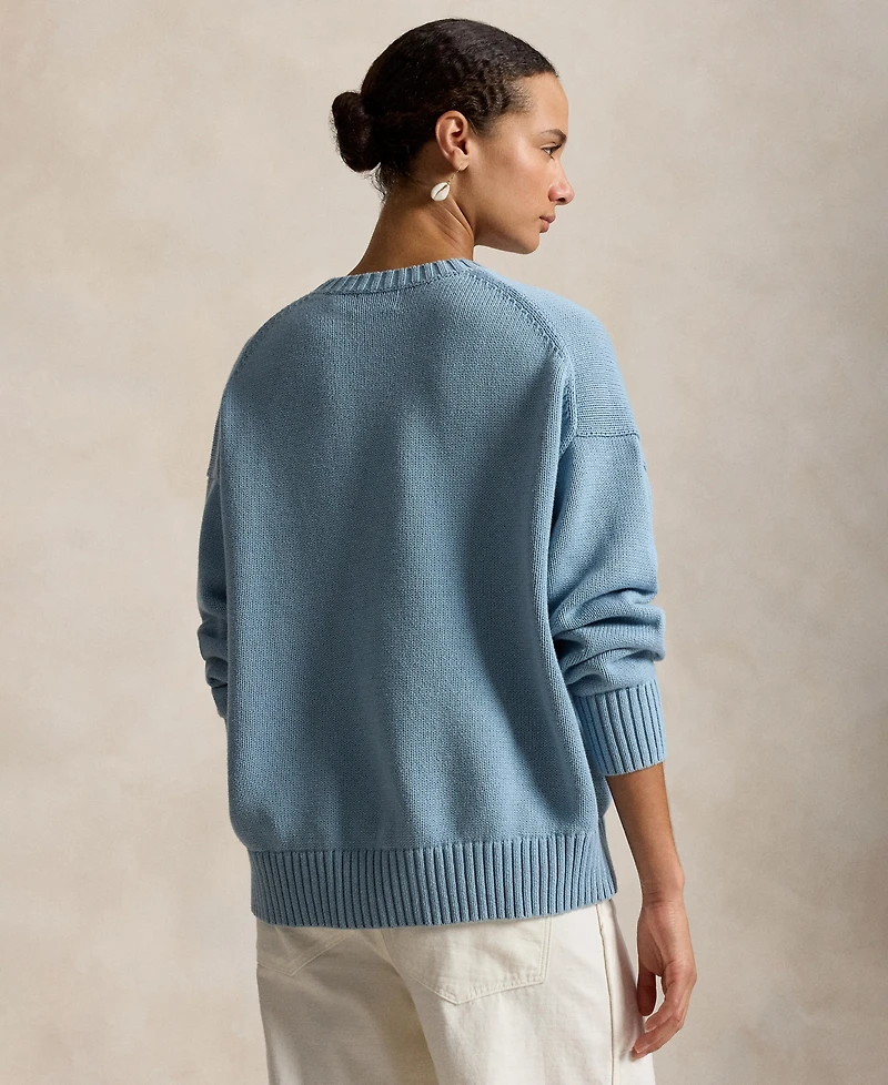 Polo Ralph Lauren Women's Bear Oversized Crewneck Sweater