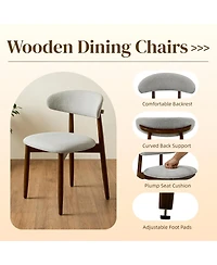 Streamdale Furniture Fabric Dining Chairs Set of 2.