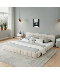 Streamdale Furniture Cal King Upholstered Platform Bed, Chenille