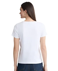 Jones New York Women's Short-Sleeve Pull-On Cotton T-Shirt