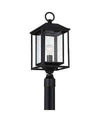 John Timberland Califa Modern Outdoor Post Light Metal Cage 21 Clear Seedy Glass for Exterior Barn Deck House Porch Yard Patio Home Outside