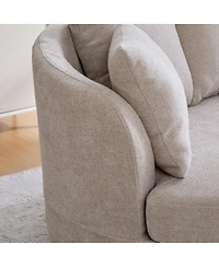 Streamdale Furniture Curved Plush Chenille Sofa