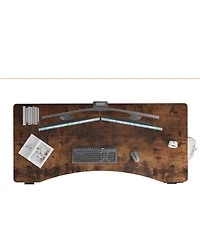 Streamdale Furniture 63"x30" Dual Motor Curve Electric Standing Desk