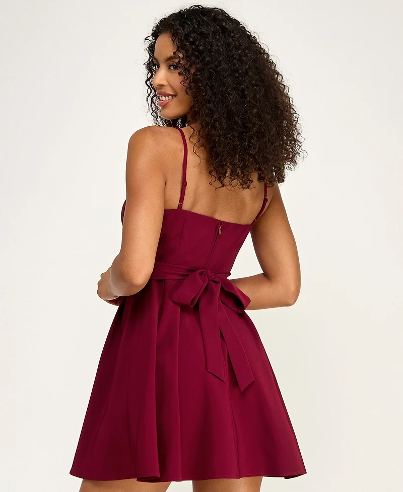 City Studios Juniors' Sweetheart Neck Spaghetti Strap Mini Dress