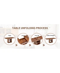 Streamdale Furniture Extendable Dining Table with Storage (4-8 Seats)
