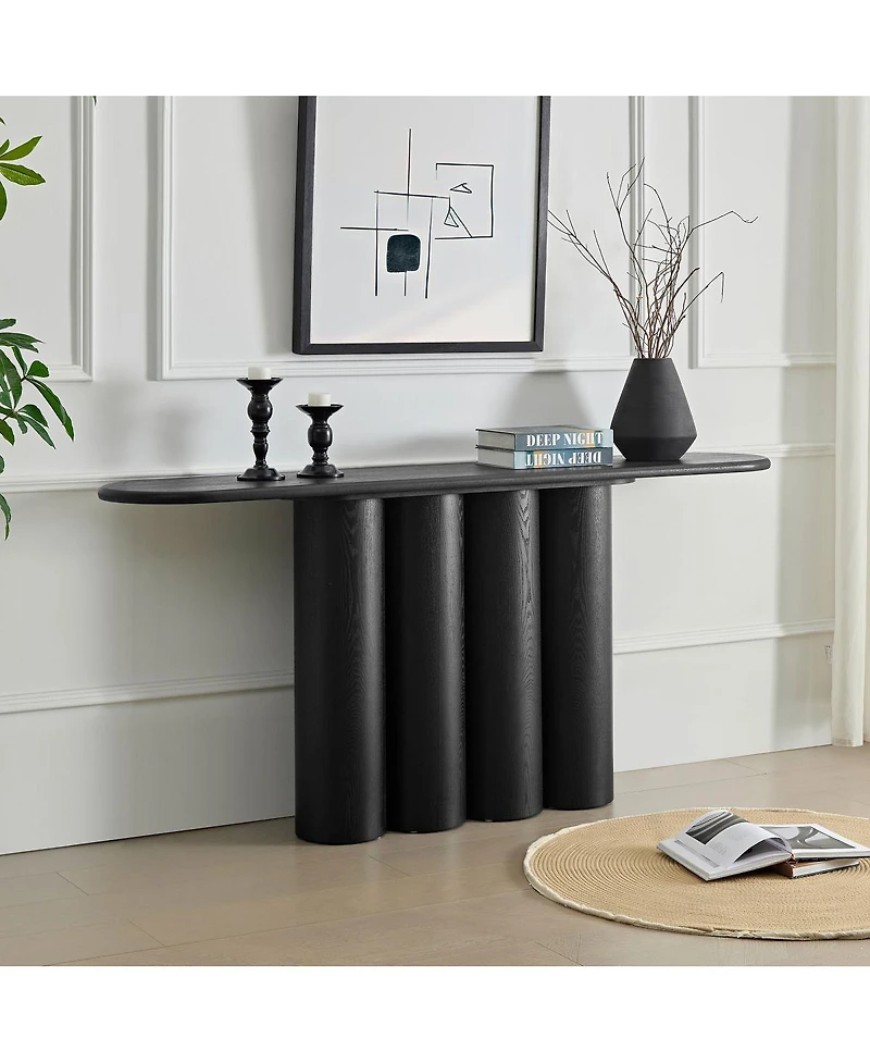 Streamdale Furniture Modern Console Table with Cylinder Legs