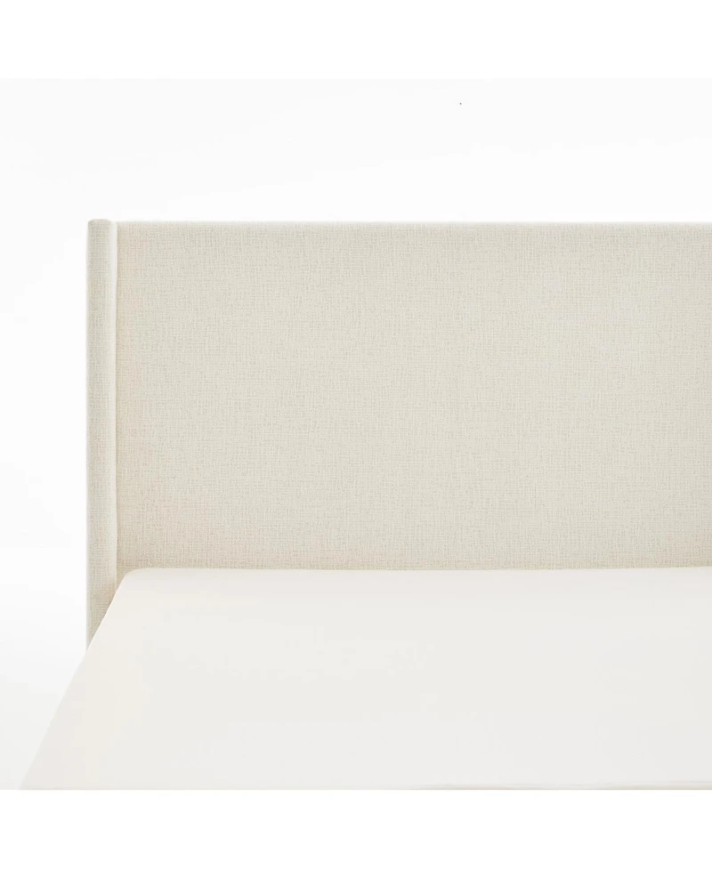 Streamdale Furniture Oat Boucle Wingback Platform Bed