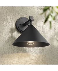 John Timberland Apex 9 High Modern Outdoor Wall Light Fixture Mount Porch House Dark Sky Textured Finish Metal