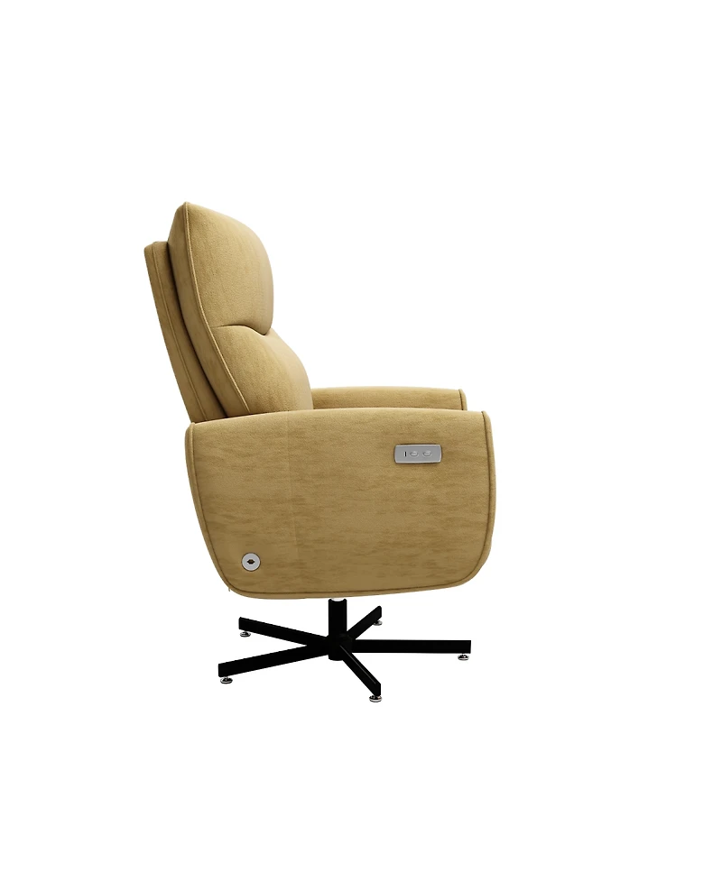 Streamdale Furniture Electric Swivel Recliner Usb ,Type-c, Velvet Accent Chair
