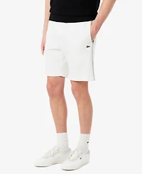 Lacoste Men's Regular-Fit Logo Stripe Fleece Shorts