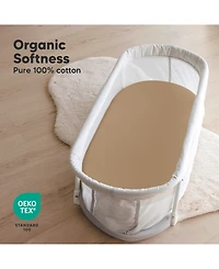KeaBabies Bassinet Sheet for Baby Girls, Boys, 2-Pack Soothe Fitted Sheets, Bedside Mattress