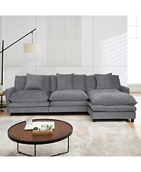 Streamdale Furniture L-Shaped Modular Chenille Sofa - Versatile Comfort and Style