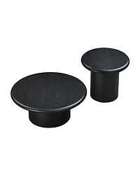 Streamdale Furniture Modern 2-Pc Round Coffee Table Set
