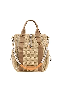 Desigual Women's Voyager raffia backpack