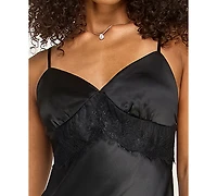 Emerald Sundae Women's V-Neck Lace Slip Dress