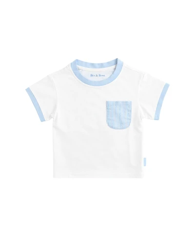 Bits & Bows Toddler Boys Seersucker Pocket T-Shirt