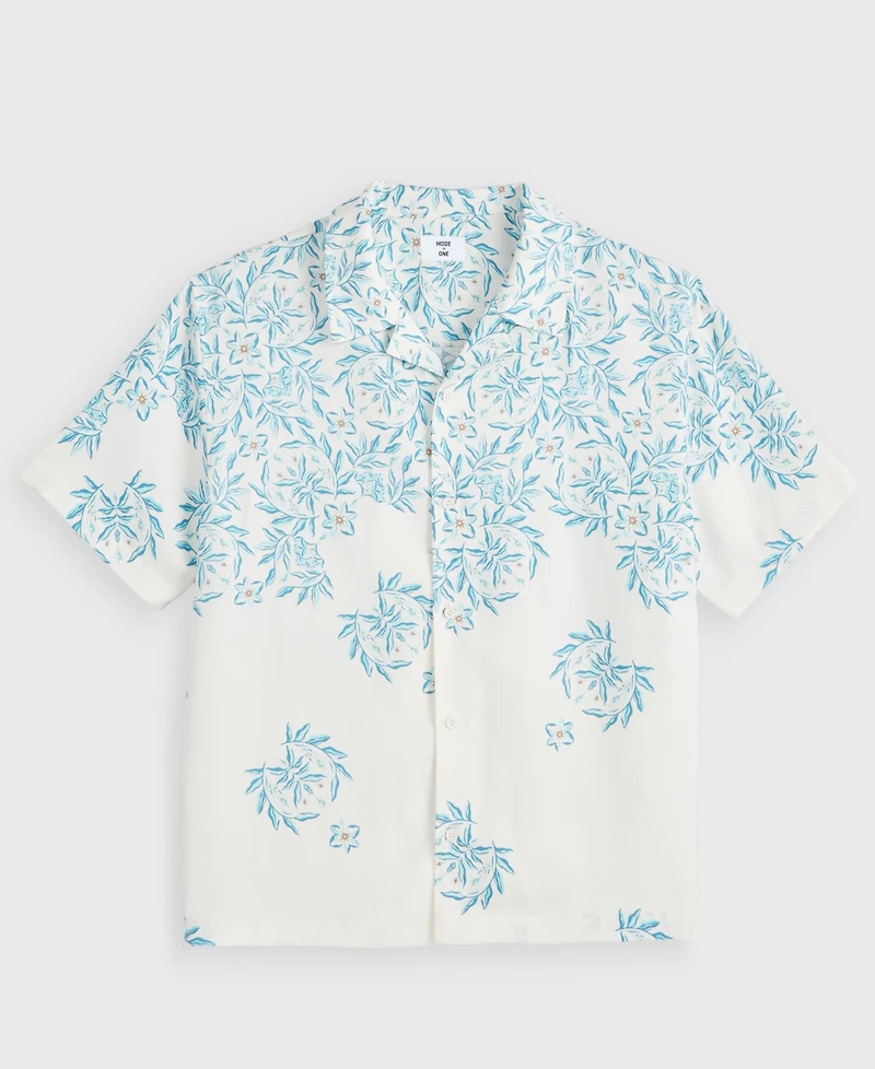 Mode of One Men's Tropical Kaleidoscope Relaxed-Fit Camp Shirt, Macy's Exclusive