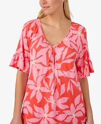 Ellen Tracy Women's V-Neck Short Nightgown