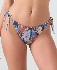 Roxy Women's Smocked Tie-Side Hipster Swim Bottoms