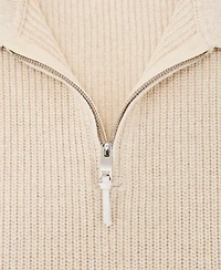 Reiss Men's Cotton-Blend Rib Half-Zip Polo Jumper