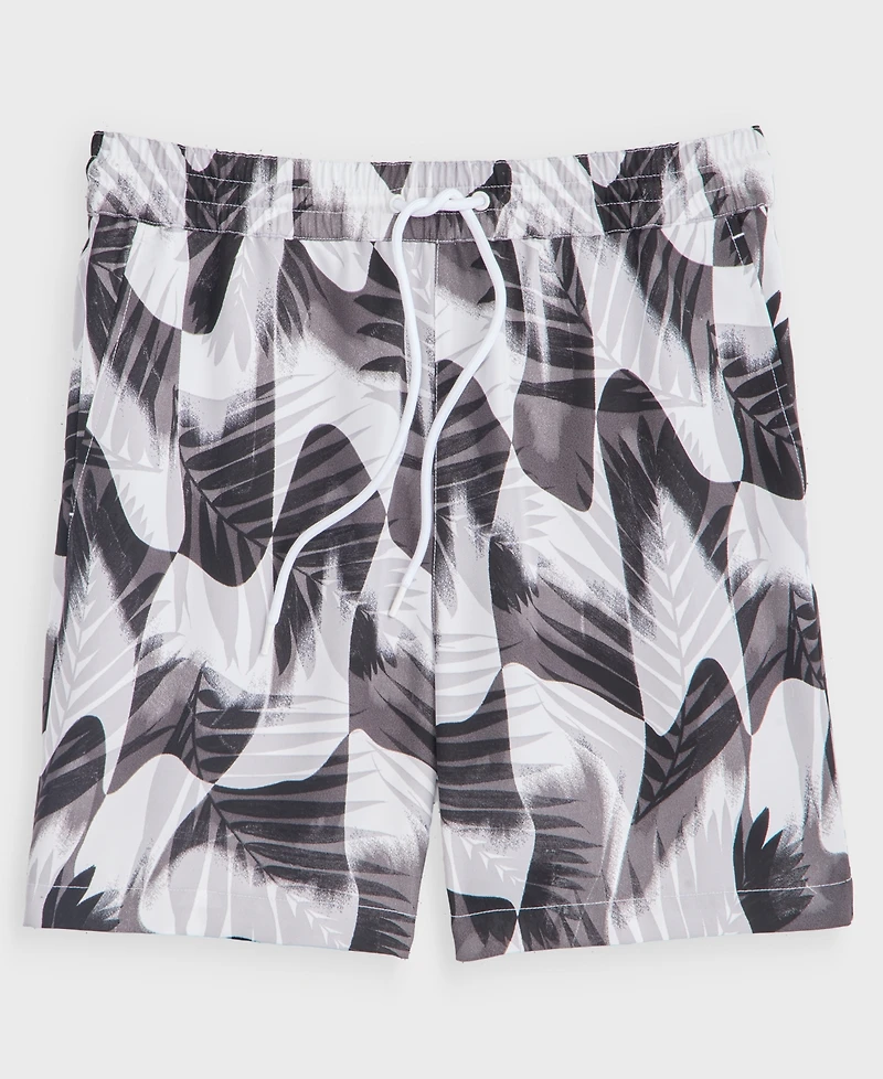 Mode of One Men's Groove Palm Drawstring 6.5" Shorts, Macy's Exclusive