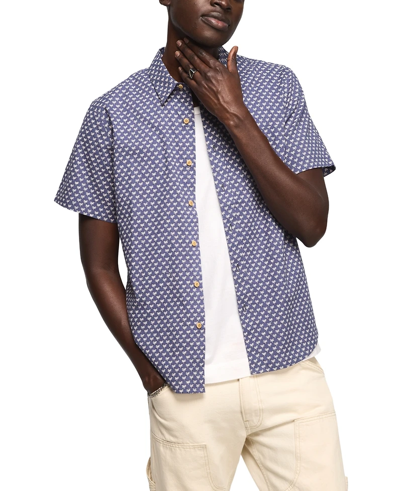 Lucky Brand Men's Short Sleeve Print San Gabriel Shirt