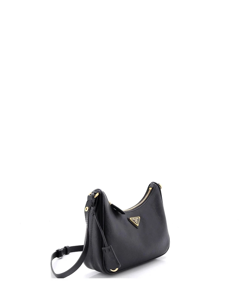 Pre-Owned Prada Mini Re-Edition Hobo Saffiano Leather