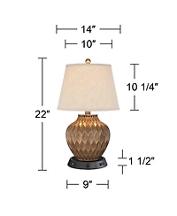 360 Lighting Buckhead Modern Accent Table Lamp for Bedroom Living Room Kids Desk Home