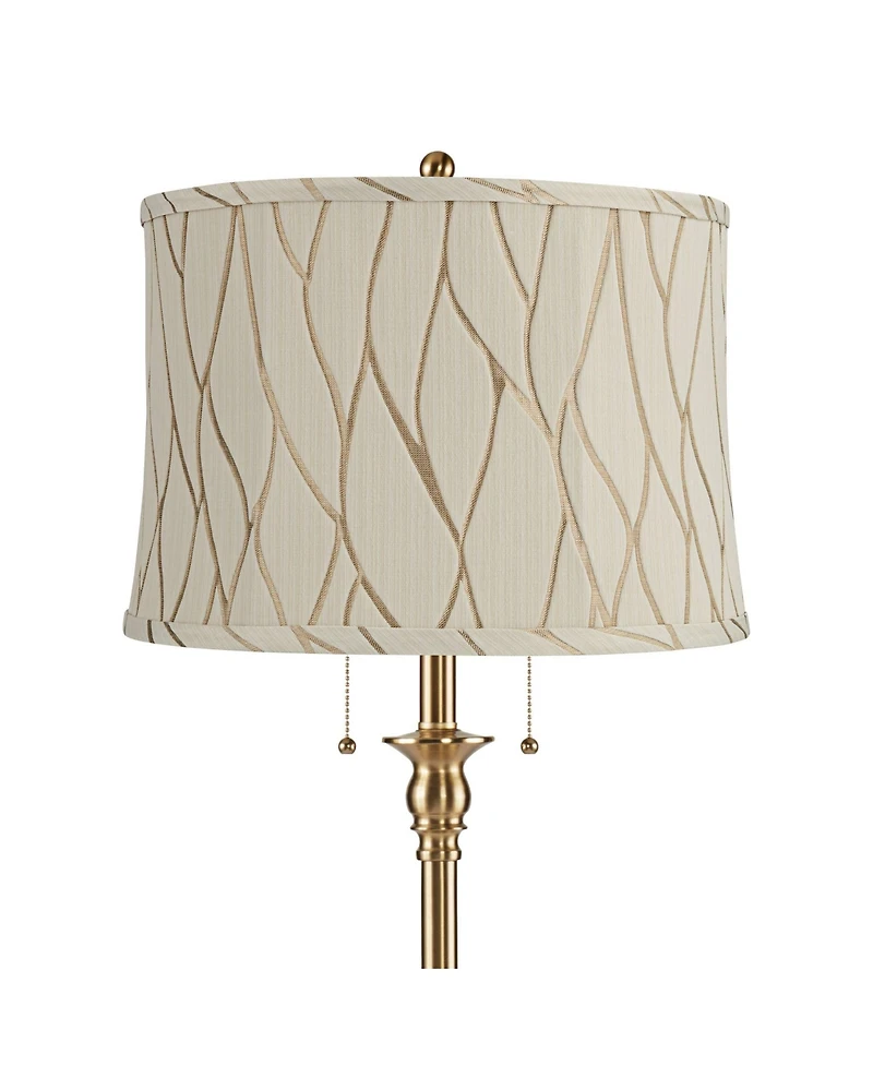 360 Lighting Dyna Traditional 58" Tall 2-Light Standing Floor Lamp Pole Pull Chain