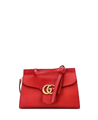 Pre-Owned Gucci Mini Gg Marmont Top Handle Bag Leather
