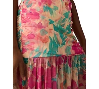 Steve Madden Juniors' Printed Short-Sleeve Crewneck Dress