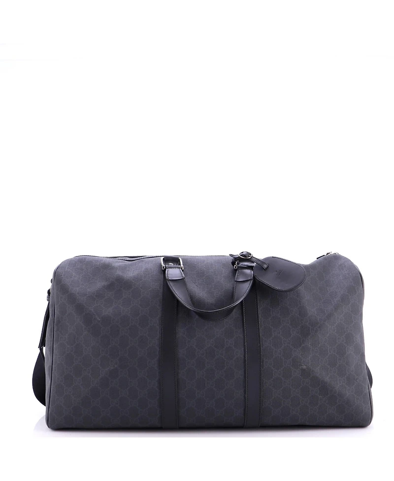 Pre-Owned Gucci Medium Carry On Convertible Duffle Bag Gg Coated Canvas