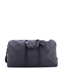 Pre-Owned Gucci Medium Carry On Convertible Duffle Bag Gg Coated Canvas