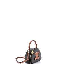 Pre-Owned Celine Half Moon Case Triomphe Coated Canvas with Leather