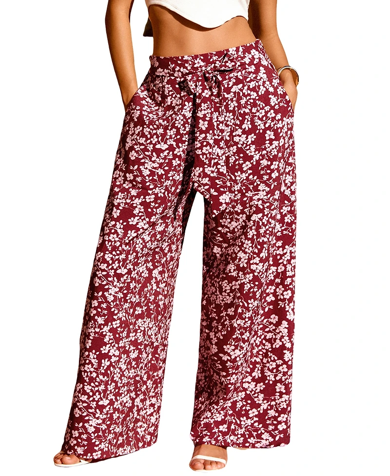 Cupshe Women's Printed Wide Leg Pants