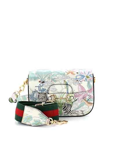 Pre-Owned Gucci Mini Horsebit 1955 Shoulder Bag Printed Leather
