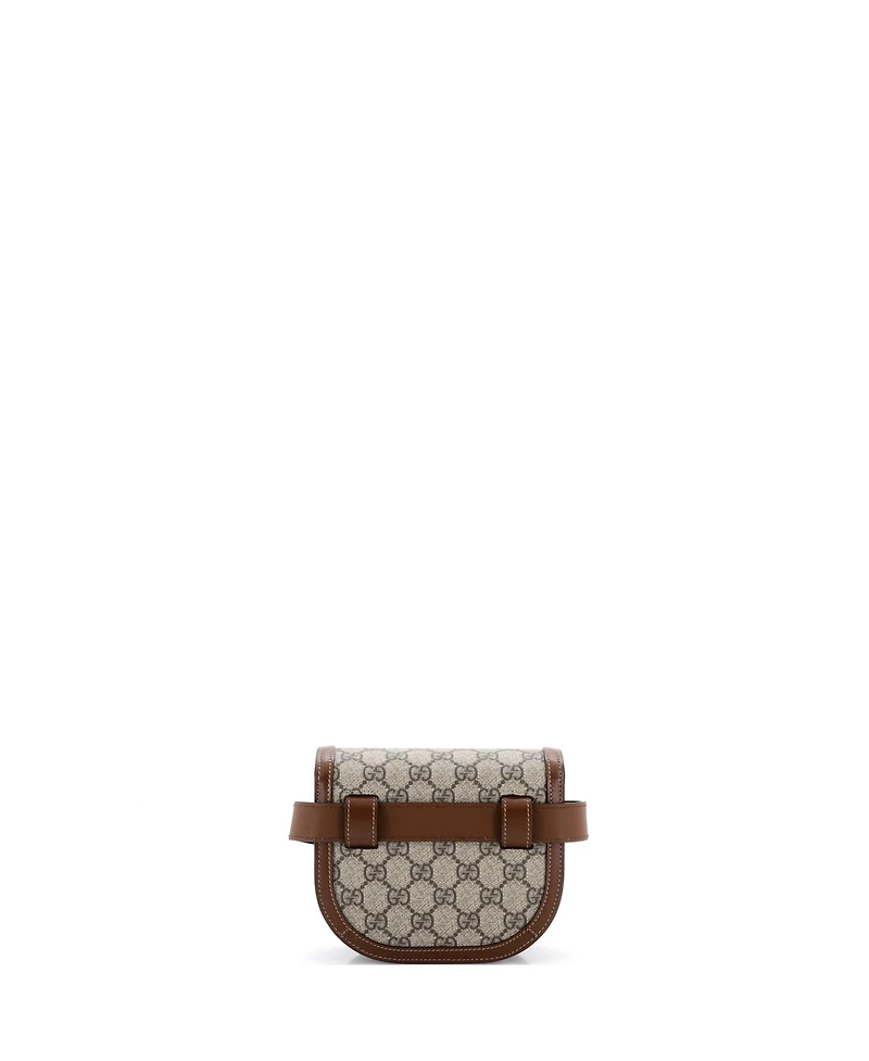 Pre-Owned Gucci Mini Horsebit 1955 Belt Bag Gg Coated Canvas with Leather