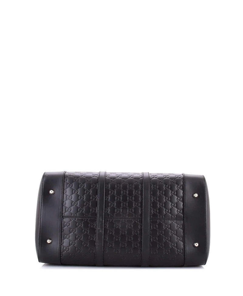 Pre-Owned Gucci Medium Signature Convertible Duffle Bag Guccissima Leather