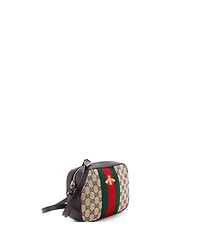 Pre-Owned Gucci Bee Web Camera Bag Gg Canvas