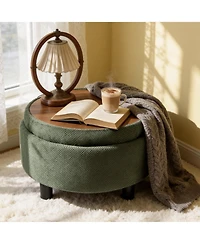 Rainsken 25" Round Storage Ottoman
