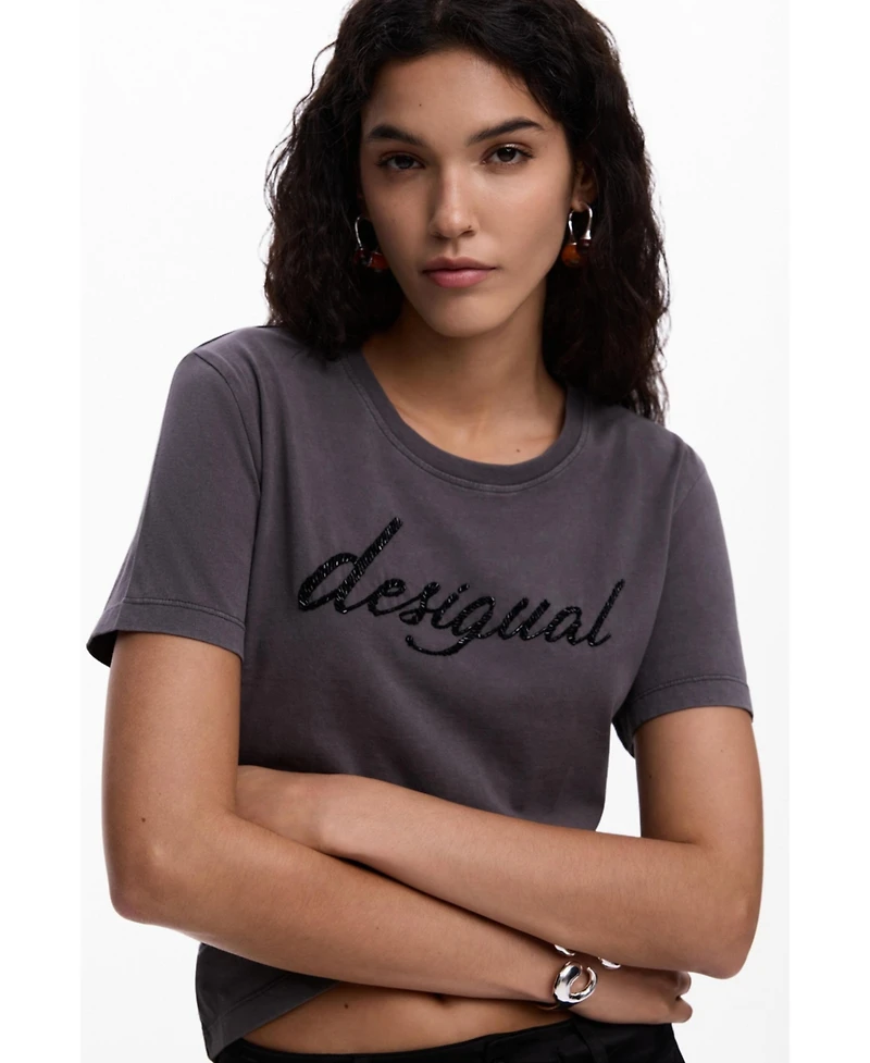 Desigual Women's Embroidered Logo T-Shirt