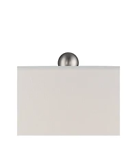 360 Lighting Modern Coastal Modern Table Lamp 26 1/4" High with Usb Dimmer Whitewash Ceramic Drum Shade for Bedroom Living Room House Desk