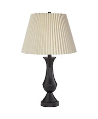 Regency Hill Blakely Modern Table Lamps 25" High Set of 2 with Usb Charging Ports Touch On Off Linen Shade for Bedroom Living Room Desk
