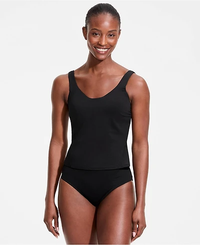 Lands' End Women's Sea-to-Sport Luxe Tugless Sweetheart Swim Tank