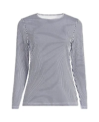 Lands' End Women's SunShade Upf 50 Long Sleeve Rash Guard Swim Tee