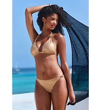 Lascana Women's Metallic Hardware Detail Bikini Swimsuit Bottom