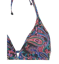 Lascana Women's Paisley Print Triangle Bikini Swimsuit Top Bra Sizing