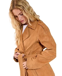 Nasty Gal Women's Real Suede Trench Coat