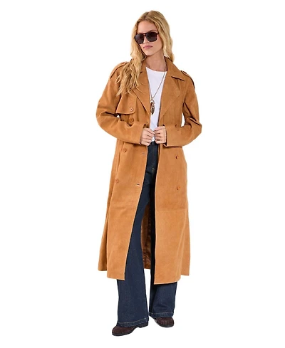 Nasty Gal Women's Real Suede Trench Coat