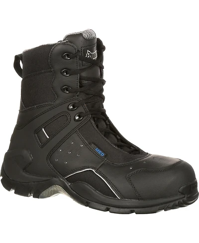 Rocky Men's 1st Med Carbon Fiber Toe Puncture-Resistant Side-Zip Waterproof Public Service Boot